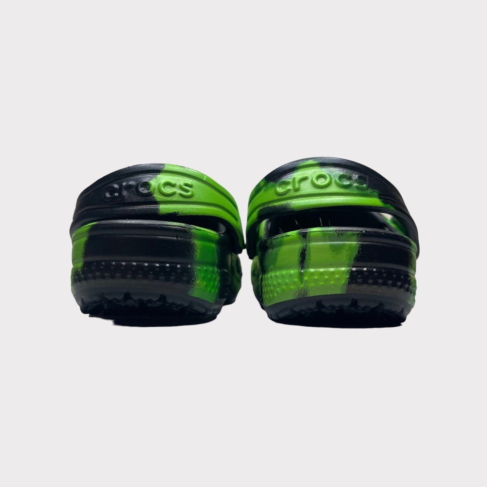 Crocs Black & Green Tie Dye Clogs - Picture 3 of 6